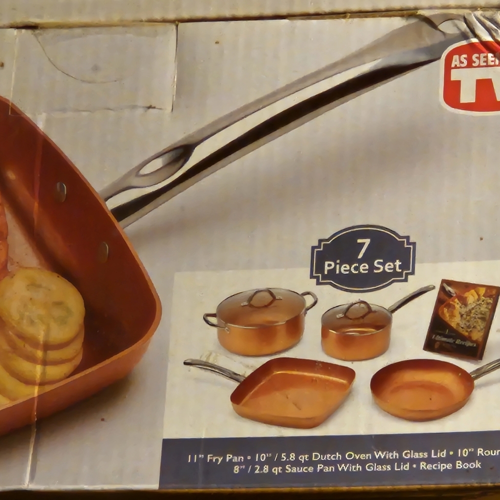 Copper Chef Pan Set New In Box - Picture 2 of 2